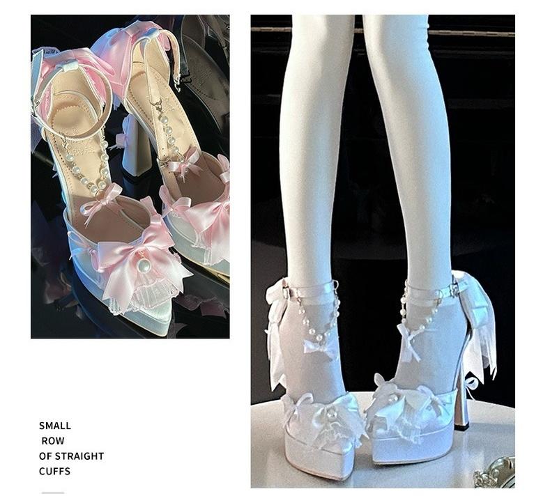 Sky Rabbit - Butterfly Dream - Wedding Sweet Lolita Platform Shoes with High Heels