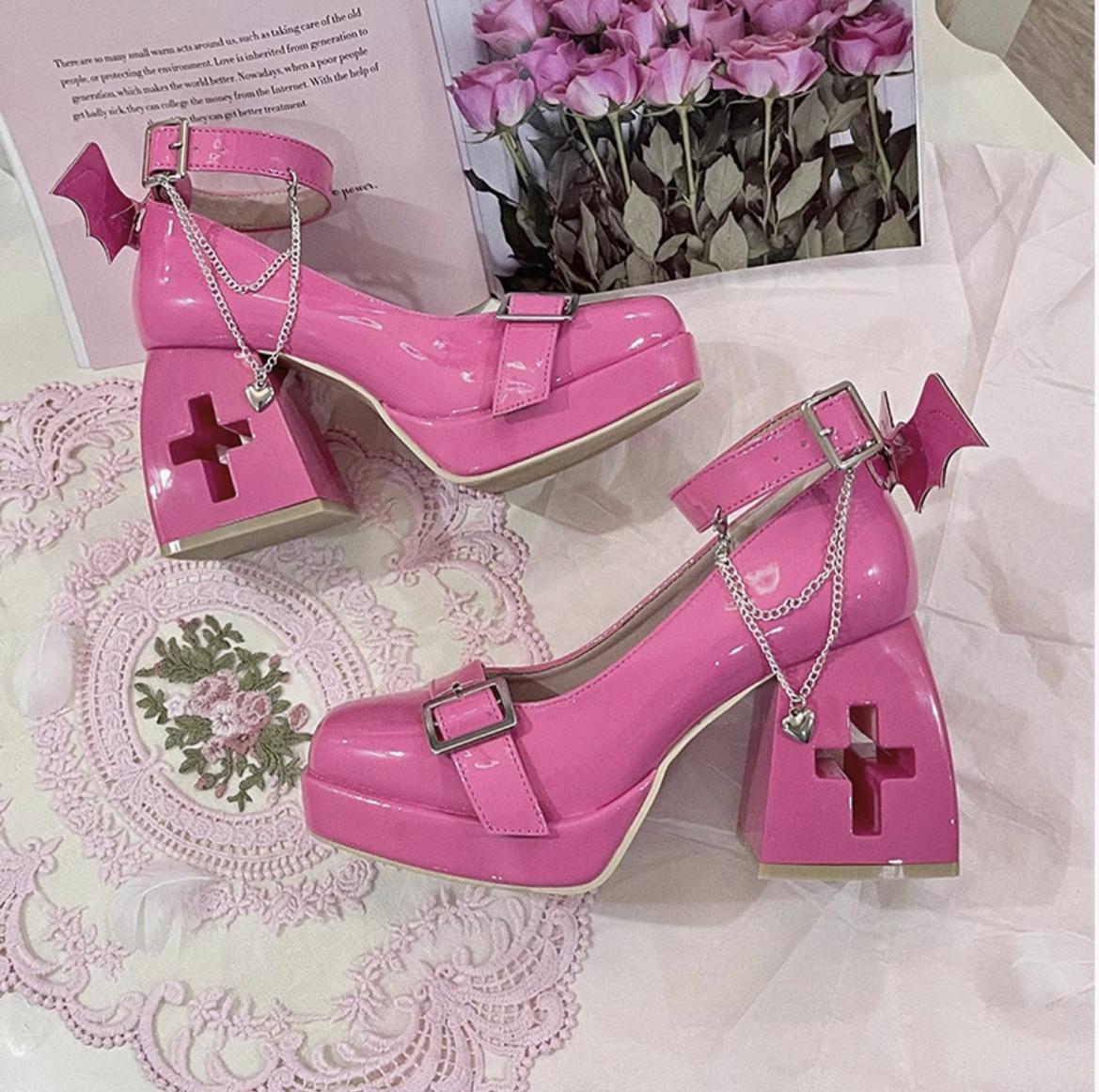 Bingo Lulu - Late Century Sweetheart - Punk Lolita High Heels Mary Jane Lolita Shoes