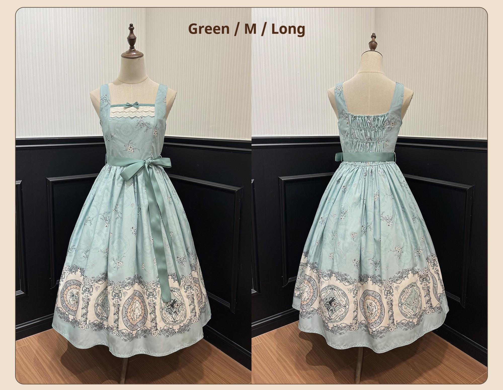 DreamWhale - Small Porcelain Plate - Classic Lolita JSK Printed Dress 43990:790729