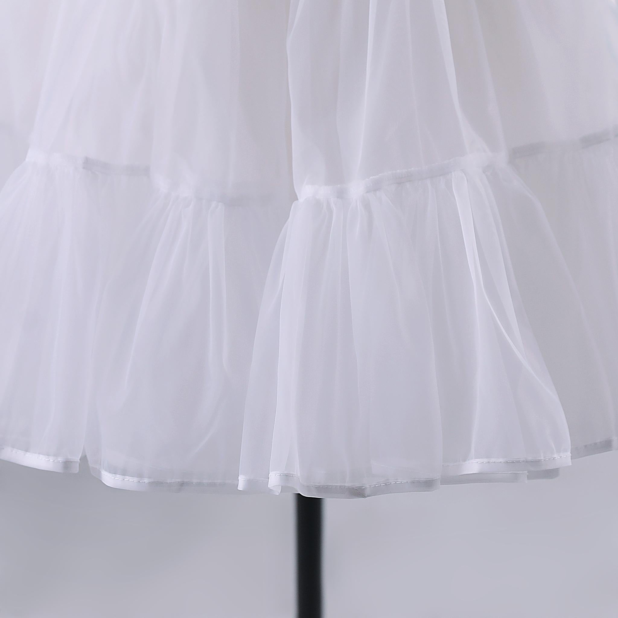 Noloria by 42Lolita - Medium-High Volume Lolita White Puffy Petticoat, 17.7" (45 CM)