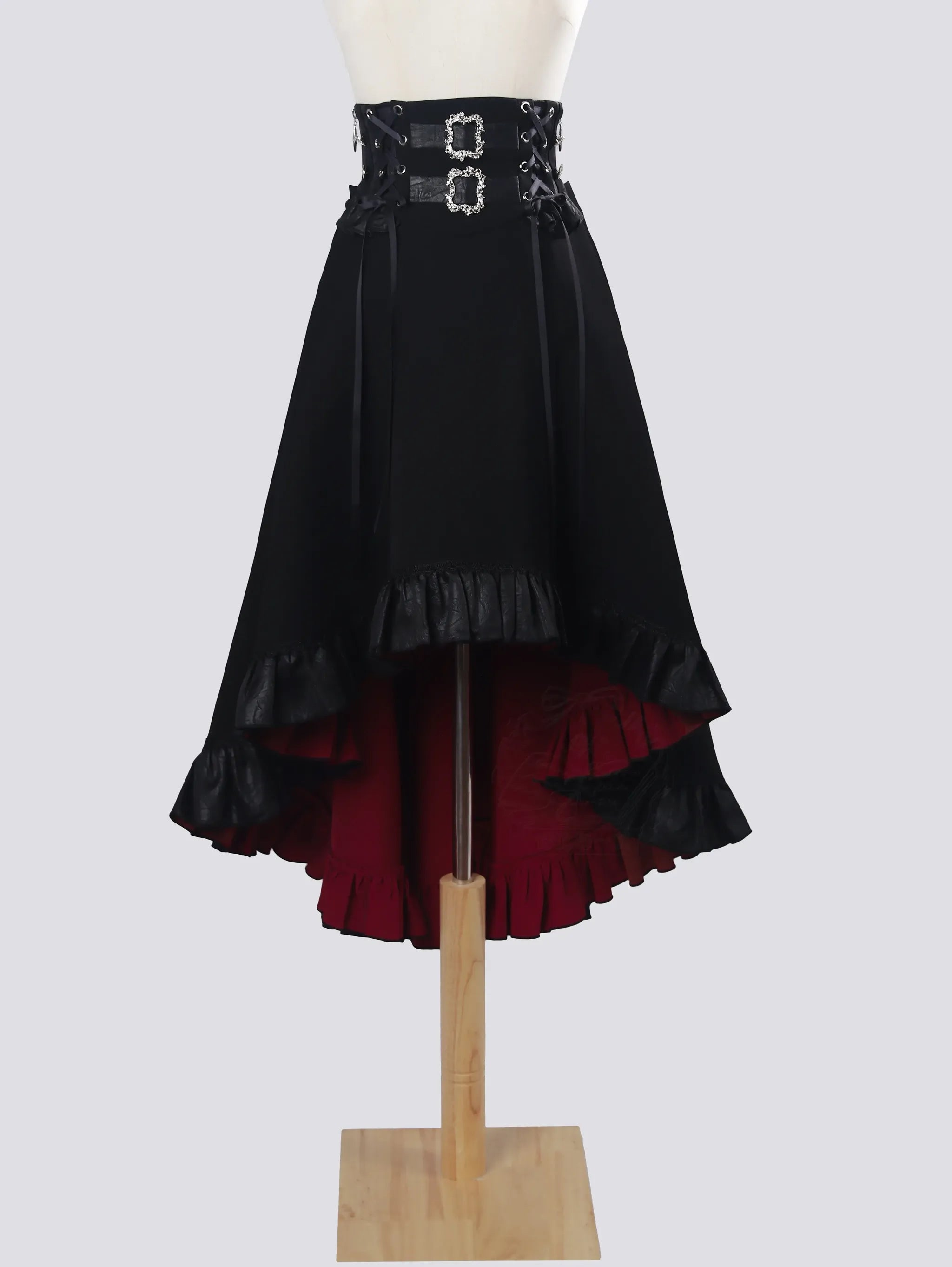Night & Day Sonata SP - Ouji Lolita Satin Blouse Set, Shorts & Mermaid SK Red Lining SK Only S