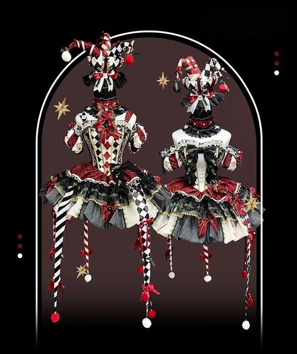 MieYe - Queen - Circus Inspired Lolita JSK Dress, Built-in Fishbone