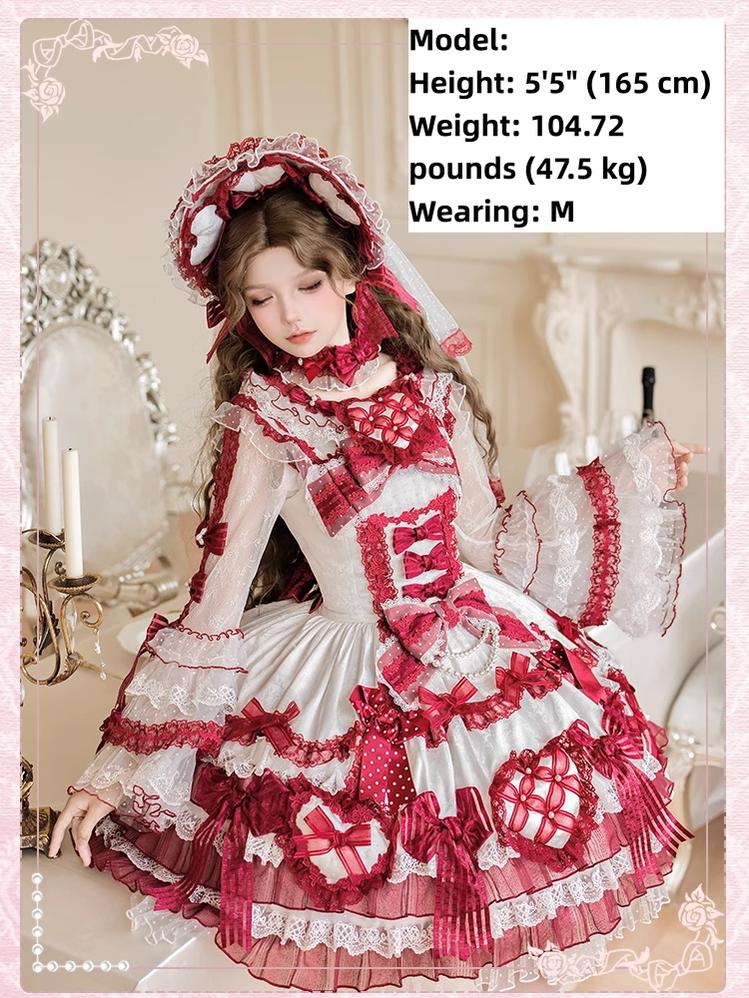 Shuang Sheng Xiao Xiong - Heart of Love - Sweet Lolita Wedding JSK, Bow Details 44306:803353