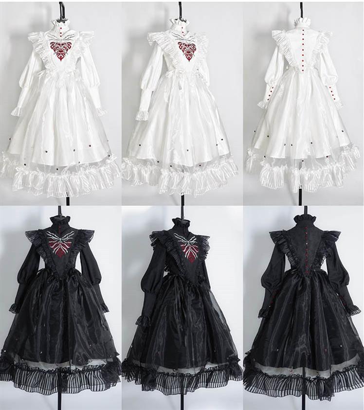 MMM - Gothic Lolita Accessory Red Bone Fake Collar