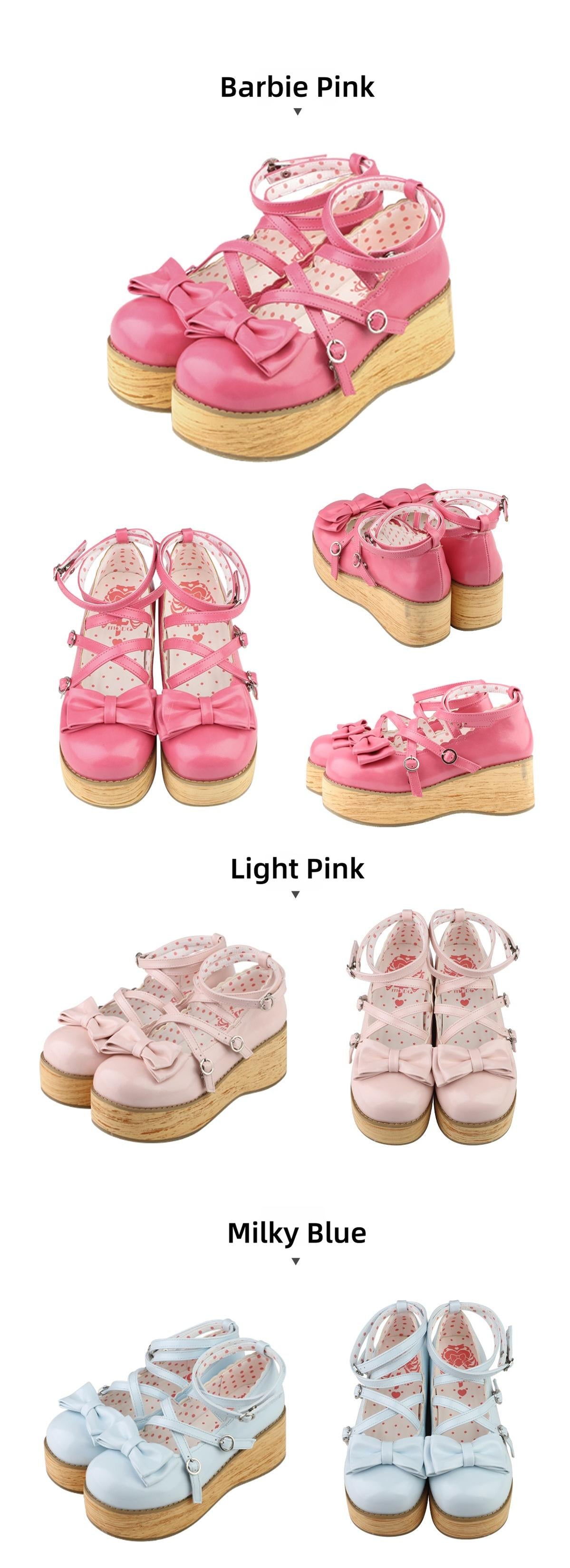 Puff Tata - Sweet Lolita Platform Shoes, Adjustable Straps 44805:822599
