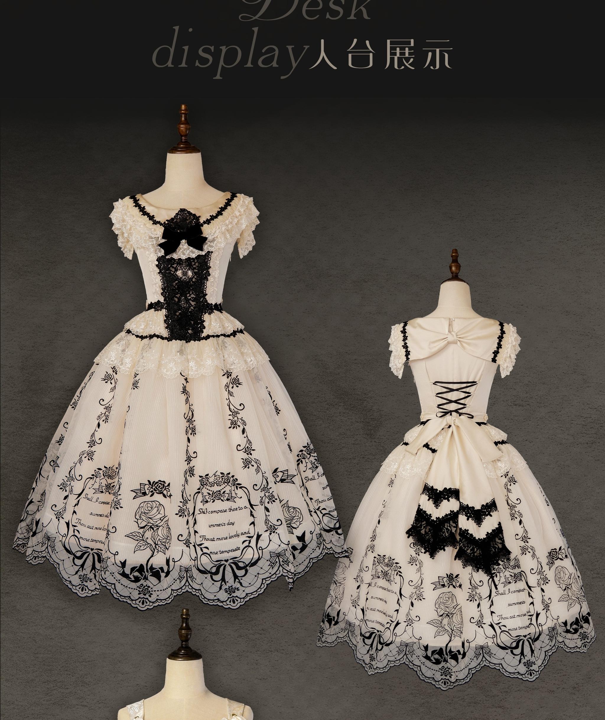AuroraBorealis - Moonshadow - Gorgeous Wedding Lolita Dress Set Embroidered JSK SK and Bodice (L M S XL XS XXL) 41640:724971