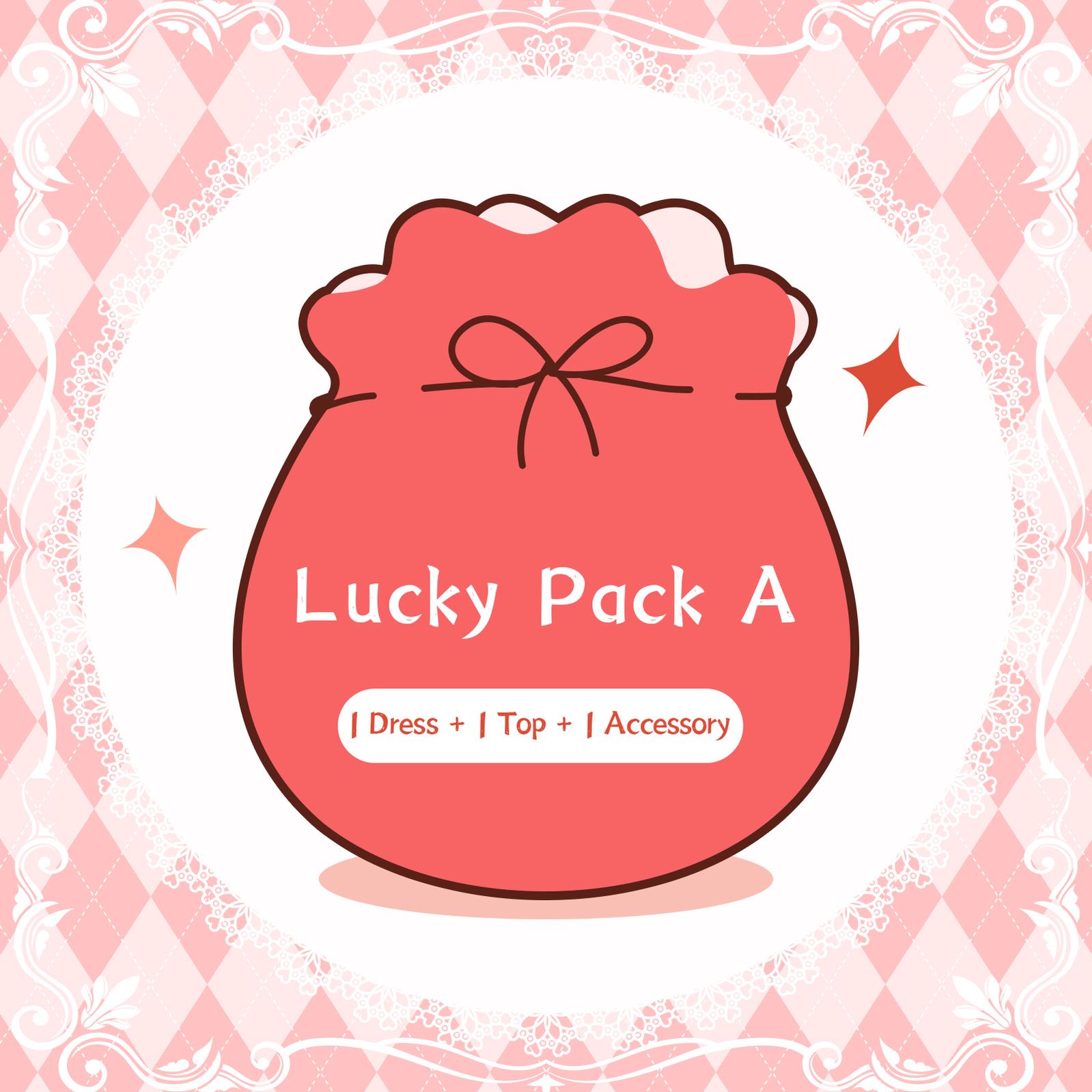 Infanta - Clearance Sale Lolita Lucky Pack lucky bag A (dress*1+ top*1 +accessory*1) Small One Size (S-M)