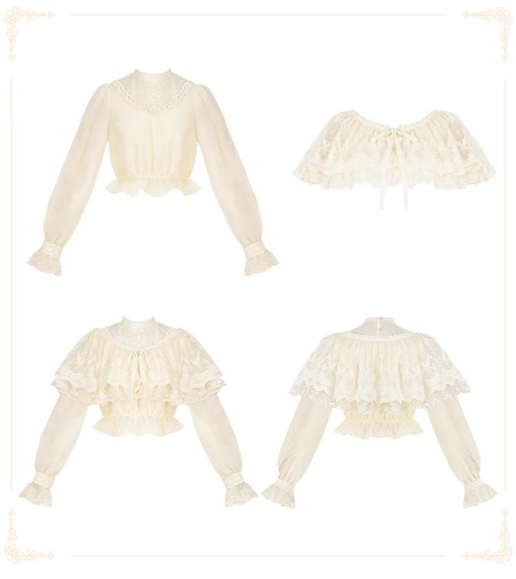 With PUJI~Love Poem~Classic Lolita Shawl 3-Color Versatile Spring Innerwear 34750:492302