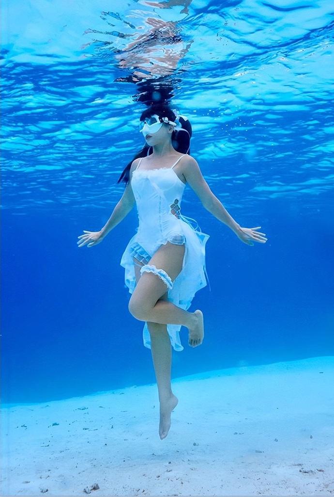 Tan Tuan - Water Melody - Lolita Inspired Swim Suits with Hollow-out Detail and Trailing