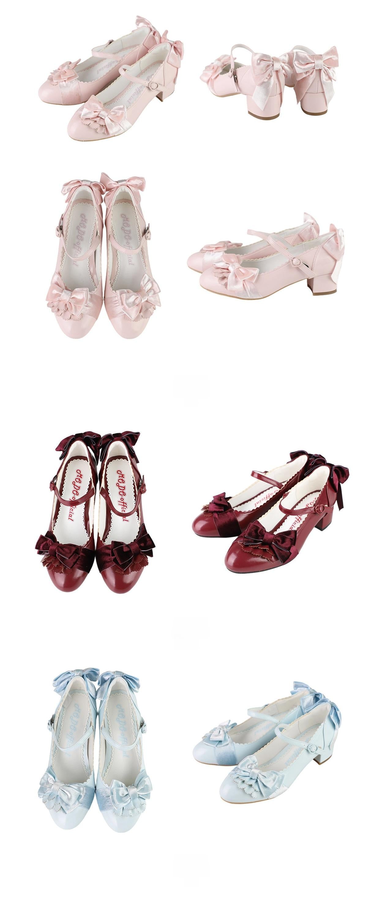 Doll's Ball - Classic Lolita Shoes, Mid Horseshoe Heel 44570:813687