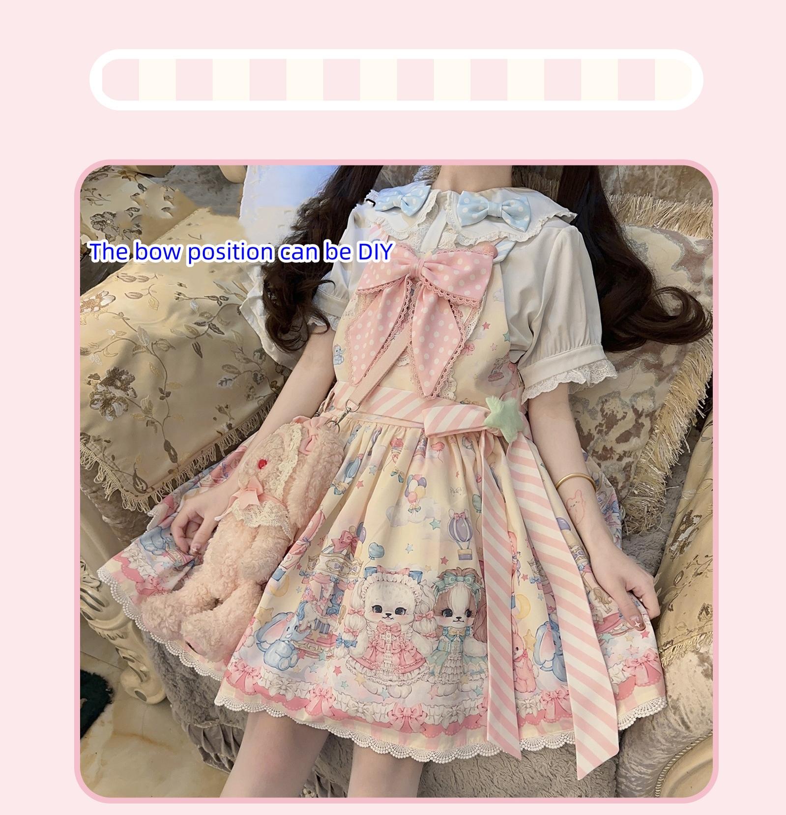 DreamWhale - Puppy Parks - Sweet Lolita Kawaii Puppy Lolita Salopette