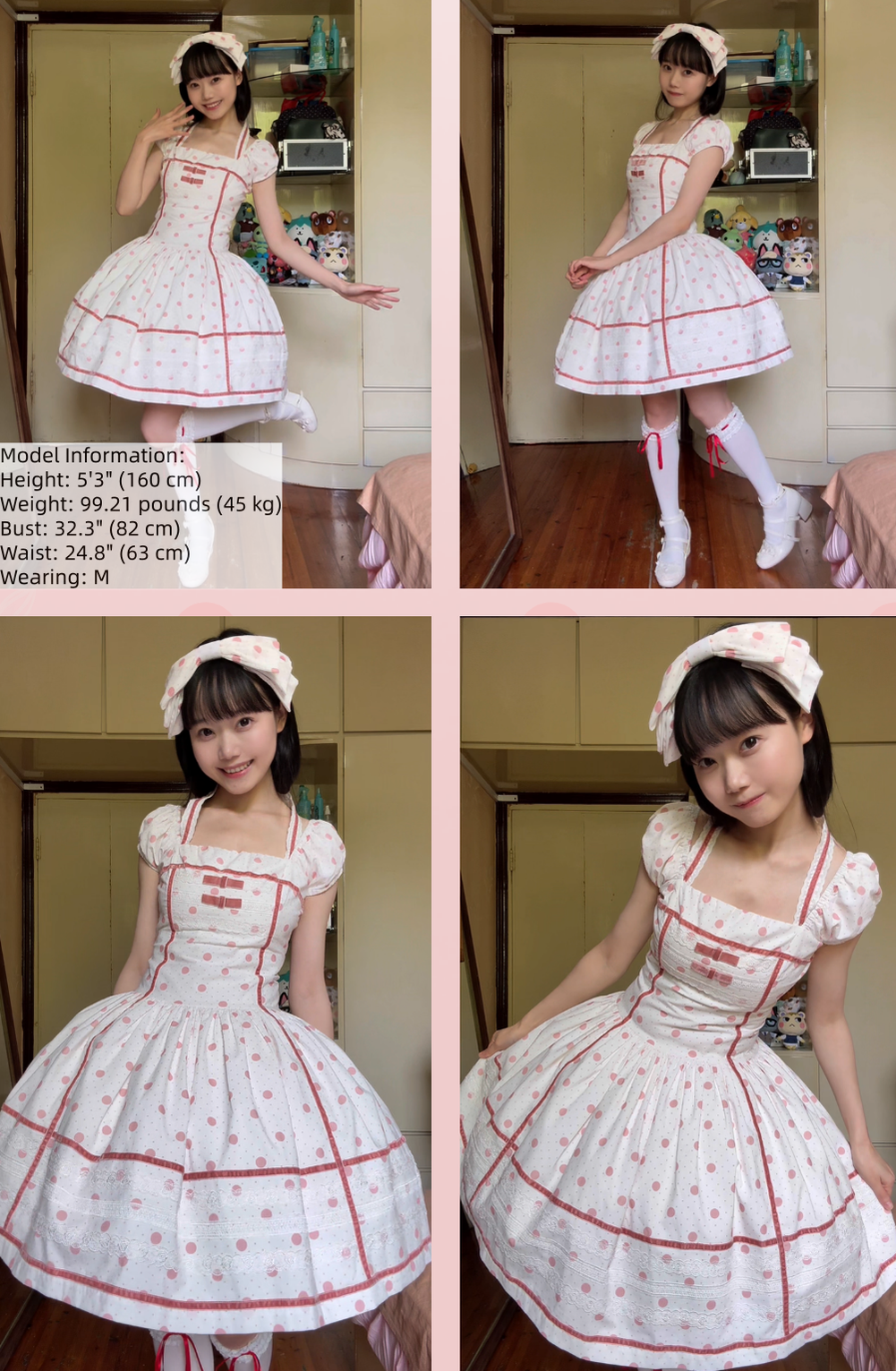Polka Dot Birdcage - Old School Lolita Polka Dot OP Dress with Halter Neck