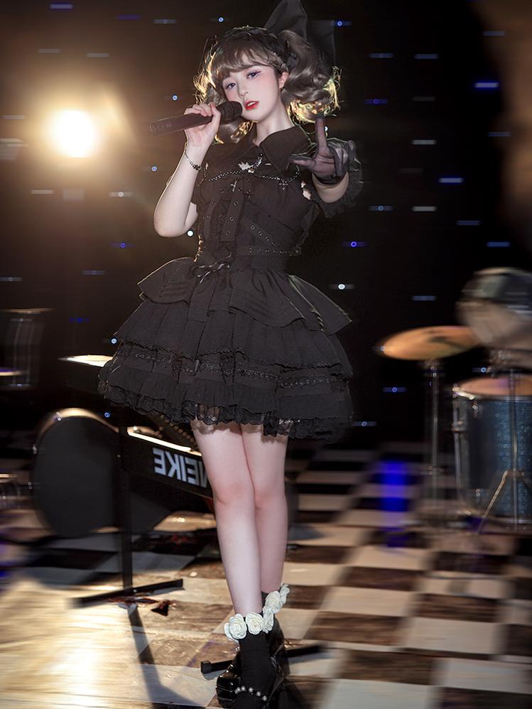 DMFS Lolita - Summer Short Sleeve Cotton Lolita Blouse 11782:636842