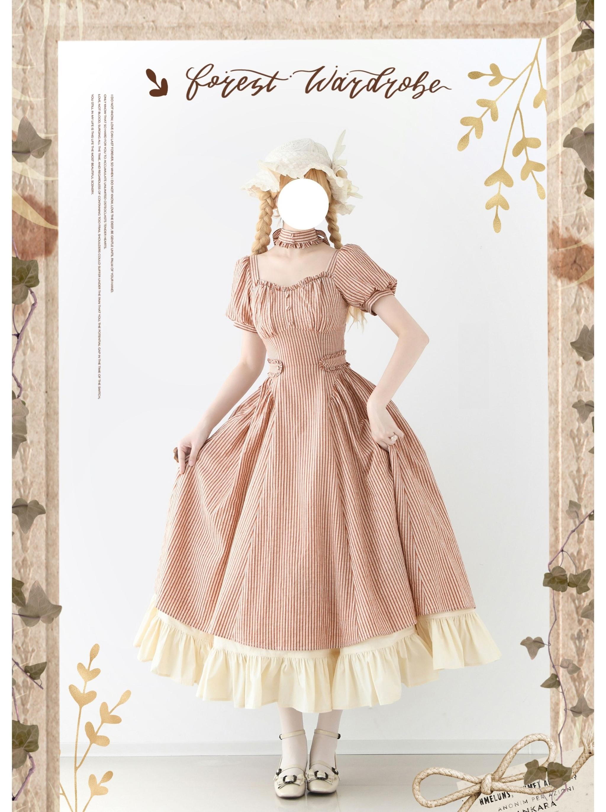 Forest Wardrobe - Chantilly Forest - Classic Lolita OP Dress With Square Neck & Underskirt 43188:771494