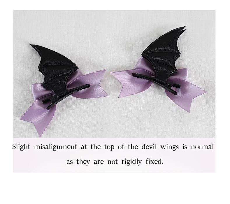 Xiaogui - Halloween Gothic Lolita Hairband, Detachable Devil Wings 44225:798850
