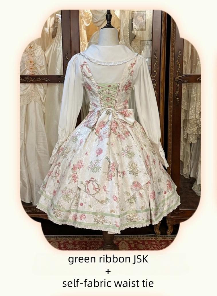 Hydrangea Tea Party - Classic Lolita Bust Supporting JSK, Mutton Sleeve Shirt (L M S XL XS) 44583:814310