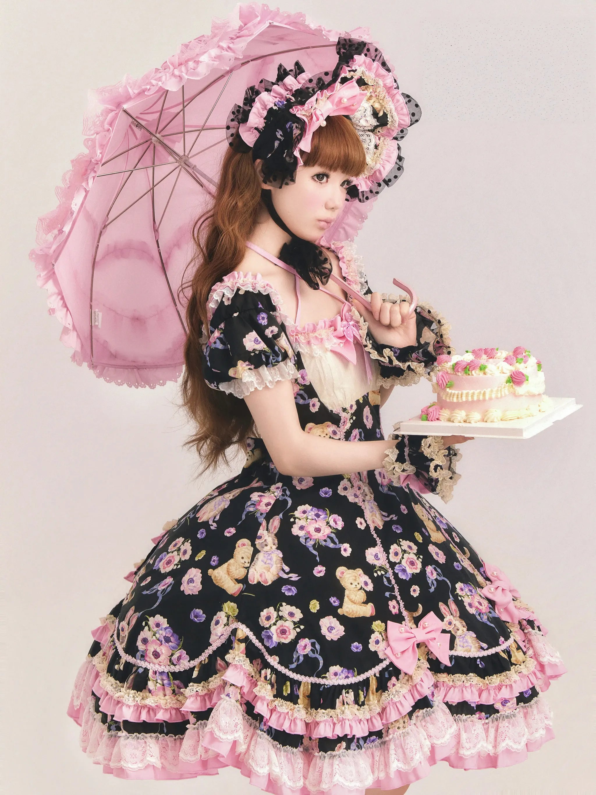 Be My Honey - Cotton Old School Lolita Panel Cut OP Dress, Halter Neckline 45713:860061