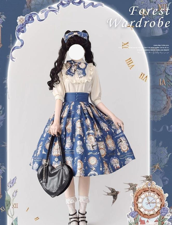 Forest Wardrobe~Eternal Echo~Sweet Lolita Skirt Classic Daily Lolita Blouse (2XL L M S XL) 20198:638280