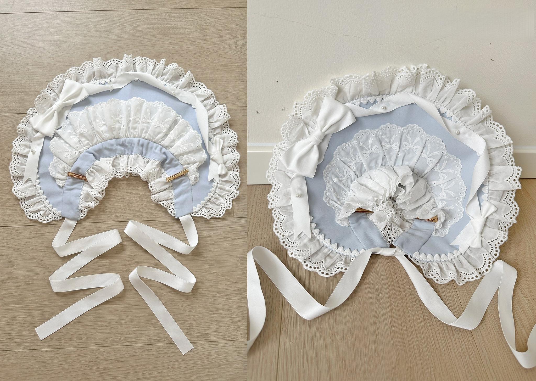 Cream Fondant - Old School Lolita JSK & OP Dress, Pearl Accent