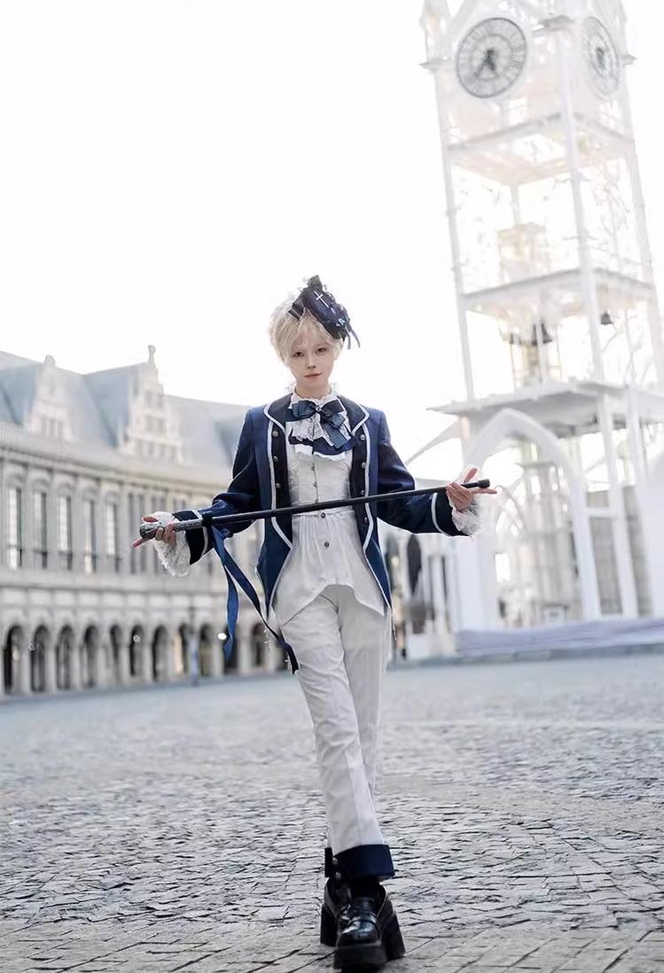 CastleToo - Coffin of Pilgrimage - Ouji Lolita Shirt Pants Suit Medieval European Prince Suit 35586:496792