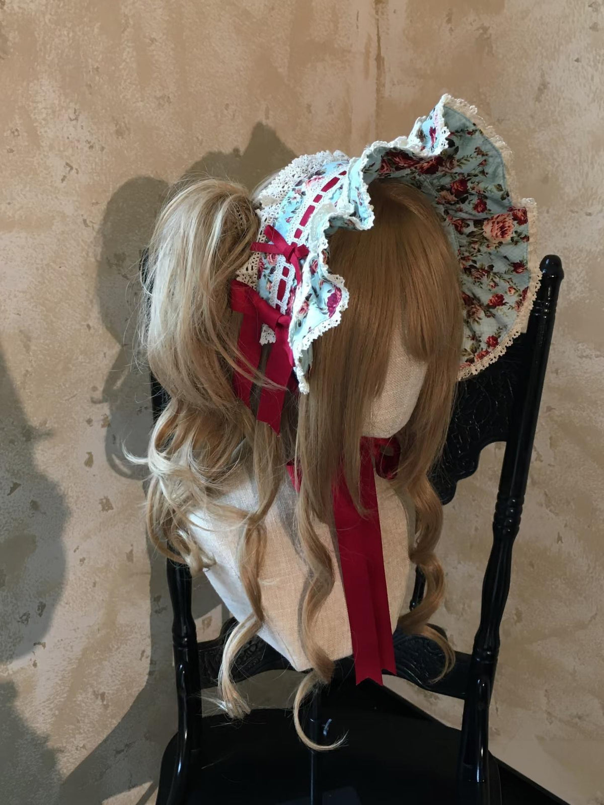 Old Rose Garden - Old School Lolita Floral Print Headdress & Socks 45981:870427