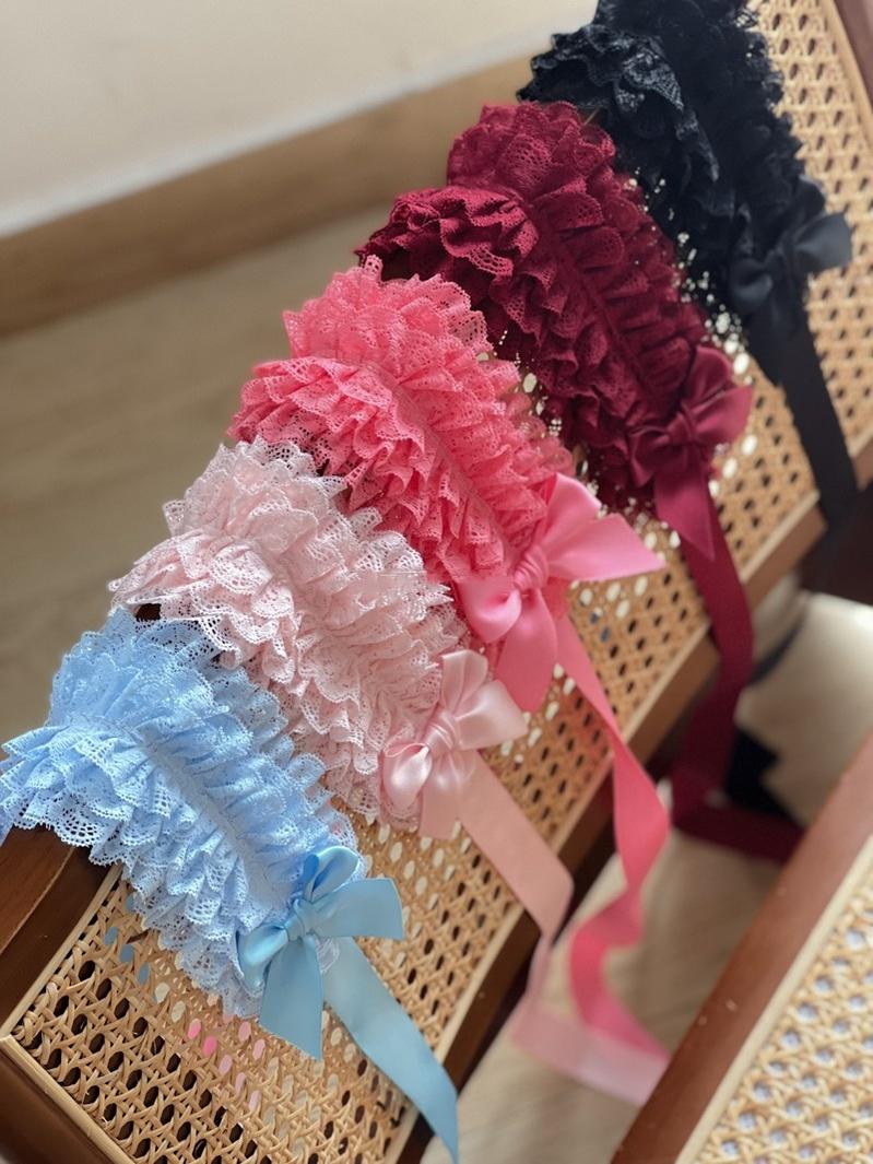 MAID~Customized Elegant Lolita Bow Lace KC Headdress 32564:390704