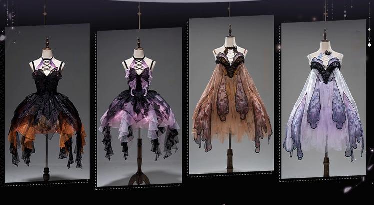 Urtto - Dead Leaf Butterfly - Chiffon Gothic Lolita JSK, Irregular Tiered Skirt 44352:804273