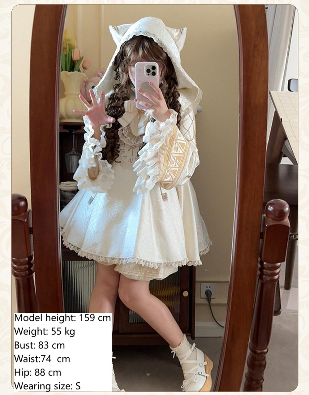 LizBird~Reincarnation of Time~Elegant Lolita OP Set with Waist-Cinching and A-Line Styles