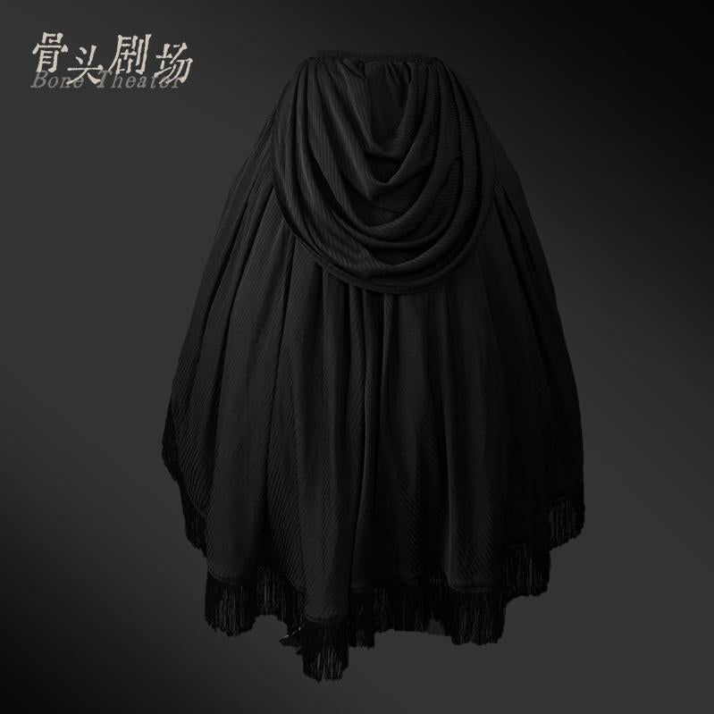 Caged Bird Hotel - Bone Theater - Halloween Gothic Lolita Fashion Shirt Skirt S Trailing cover skirt