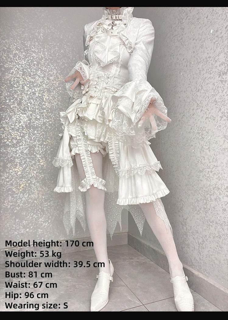 Forest Fluorescent Carps - Omega Wedding Gothic Ouji Lolita White Suit