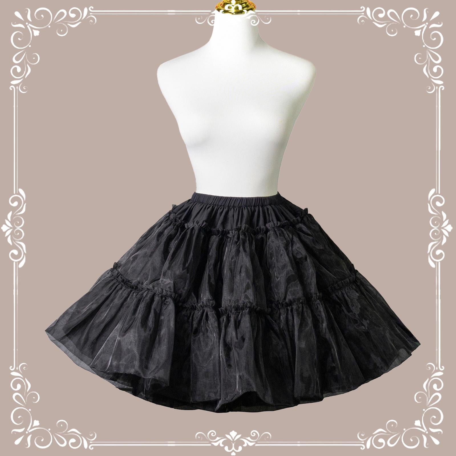 Aurora&Ariel - Super Puffy A-Line Lolita Petticoat | 18" (45cm) Length, Cotton Lining