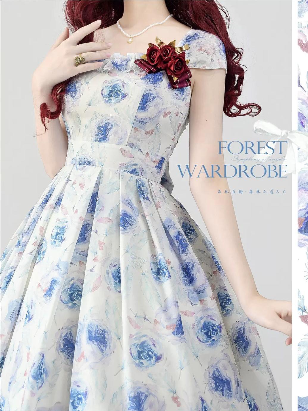 Forest Wardrobe - Forest Basket 3.0 - Vintage Lolita JSK Dress Summer Thin Dress