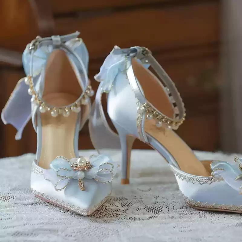 One Night - Flower Wedding Pointed Toe High Heels
