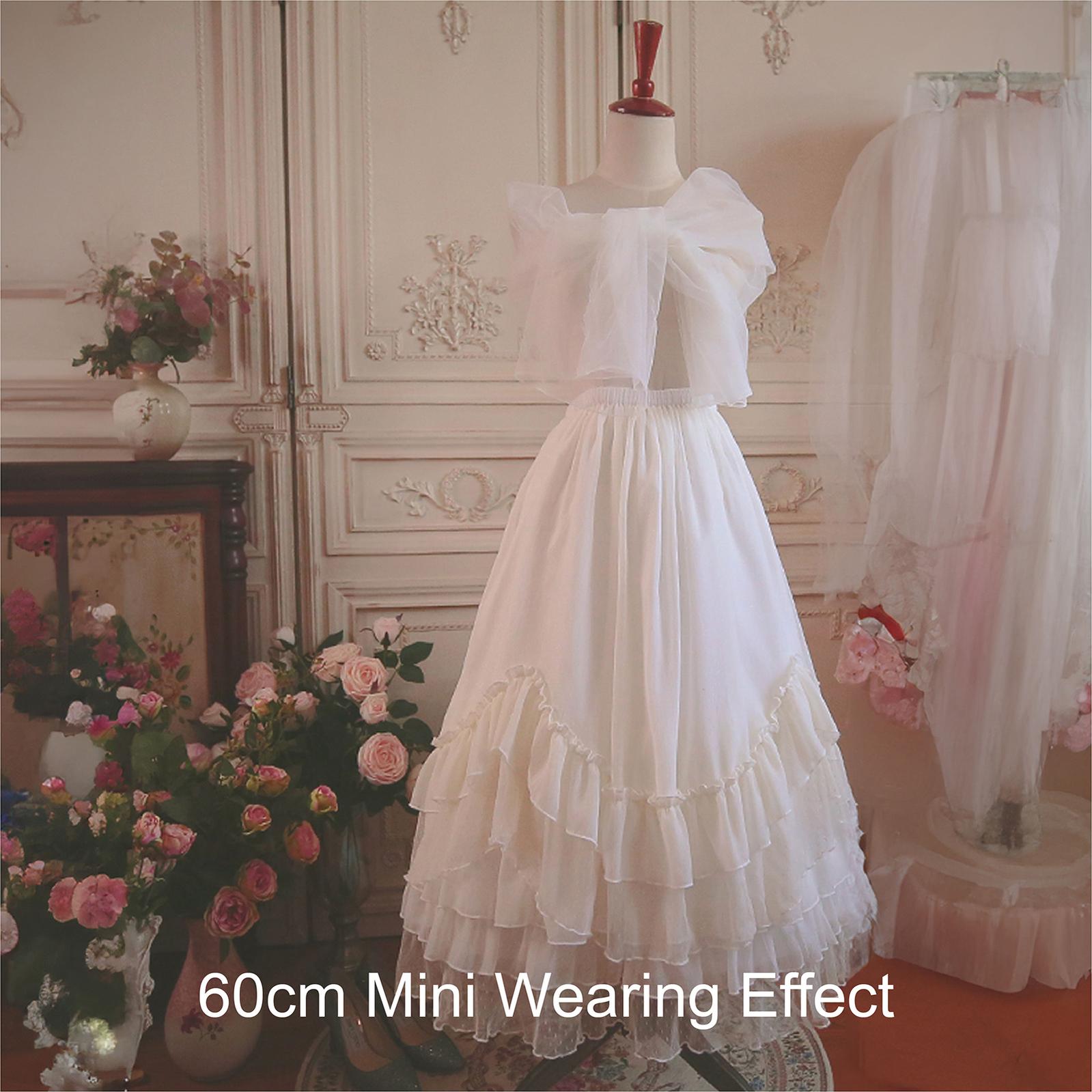 Aurora Ariel - Mini A-line Lolita Petticoat | 23.6" (60 cm), Cotton Lining