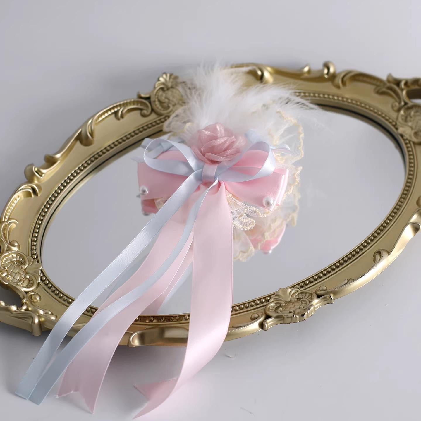 Candy Color Lolita Headdresses, Hair Clips Brooch/Hanamaru Headpiece 2-in-1