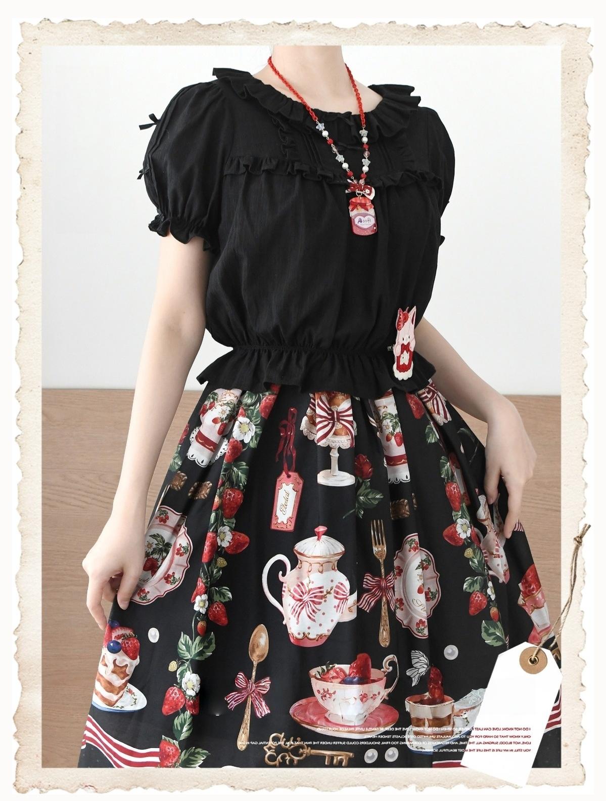 Sakurada Fawn - Fluffy Clouds - Cotton Plus Size Lolita Blouse Muti-Colored Shirt