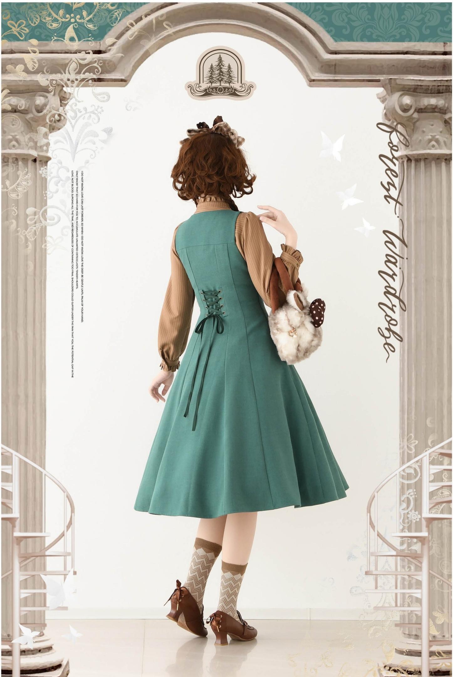 Forest Corridor - Classic Lolita Bust Supporting JSK, Waisted Shirt