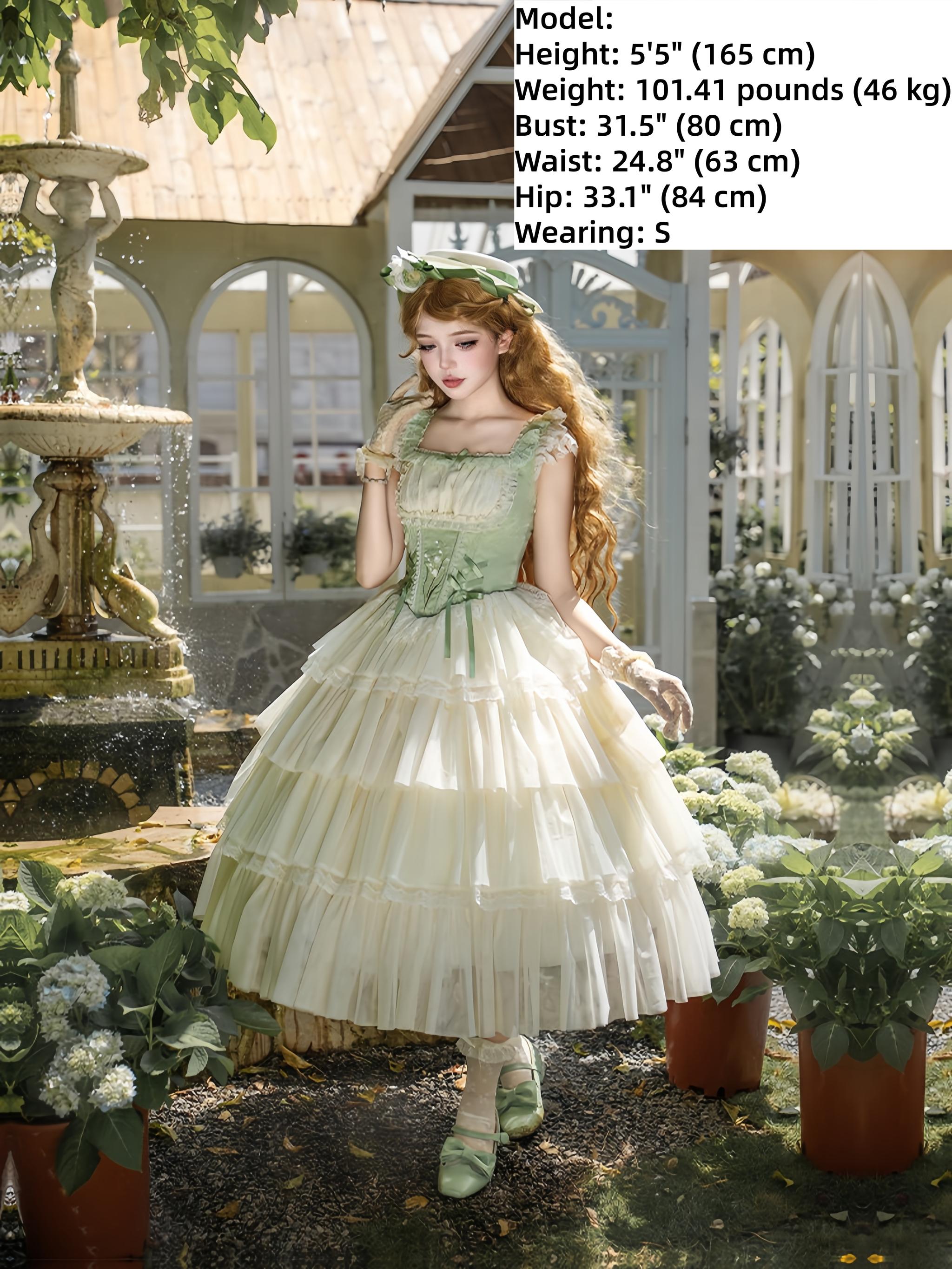 Lily of the Valley Whisper - Embroidered Classic Lolita Corset JSK Dress