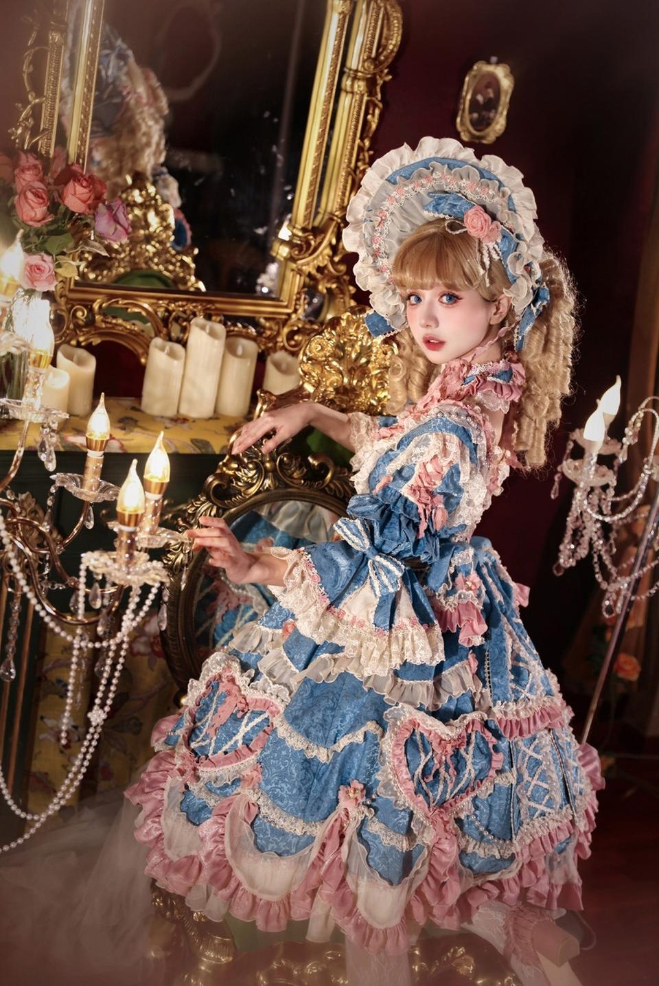 Bramble Rose - Antique Cake - Vintage Lolita OP Princess Dress Gorgeous Lolita Outfit 41536:701638