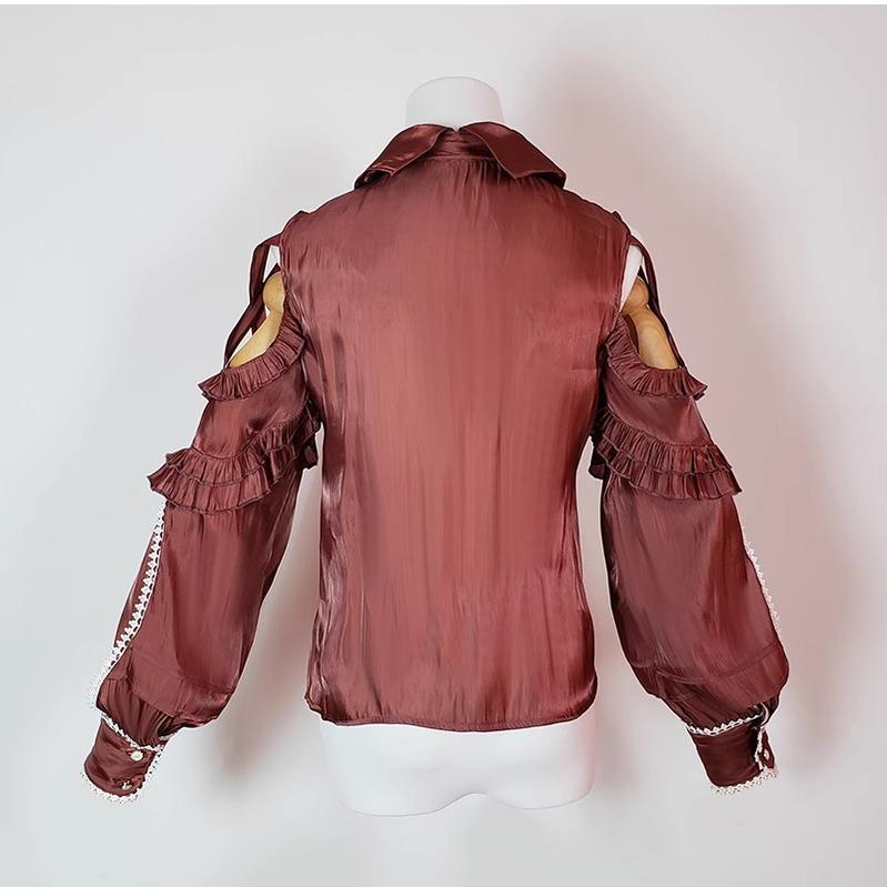 (BFM)OCELOT~Lolita Blouse Yuelong Poem Long Sleeve Inner Shirt 29568:356754