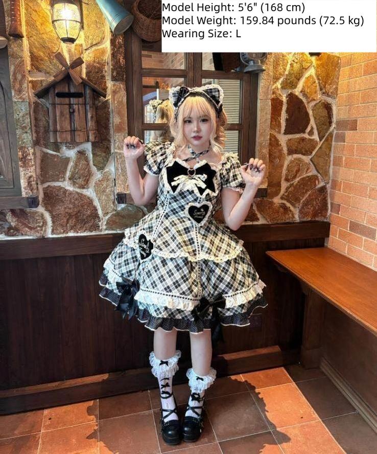 Shibuya Sweetheart - Plus Size Old School Lolita OP Dress, Side Pocket 44528:812971