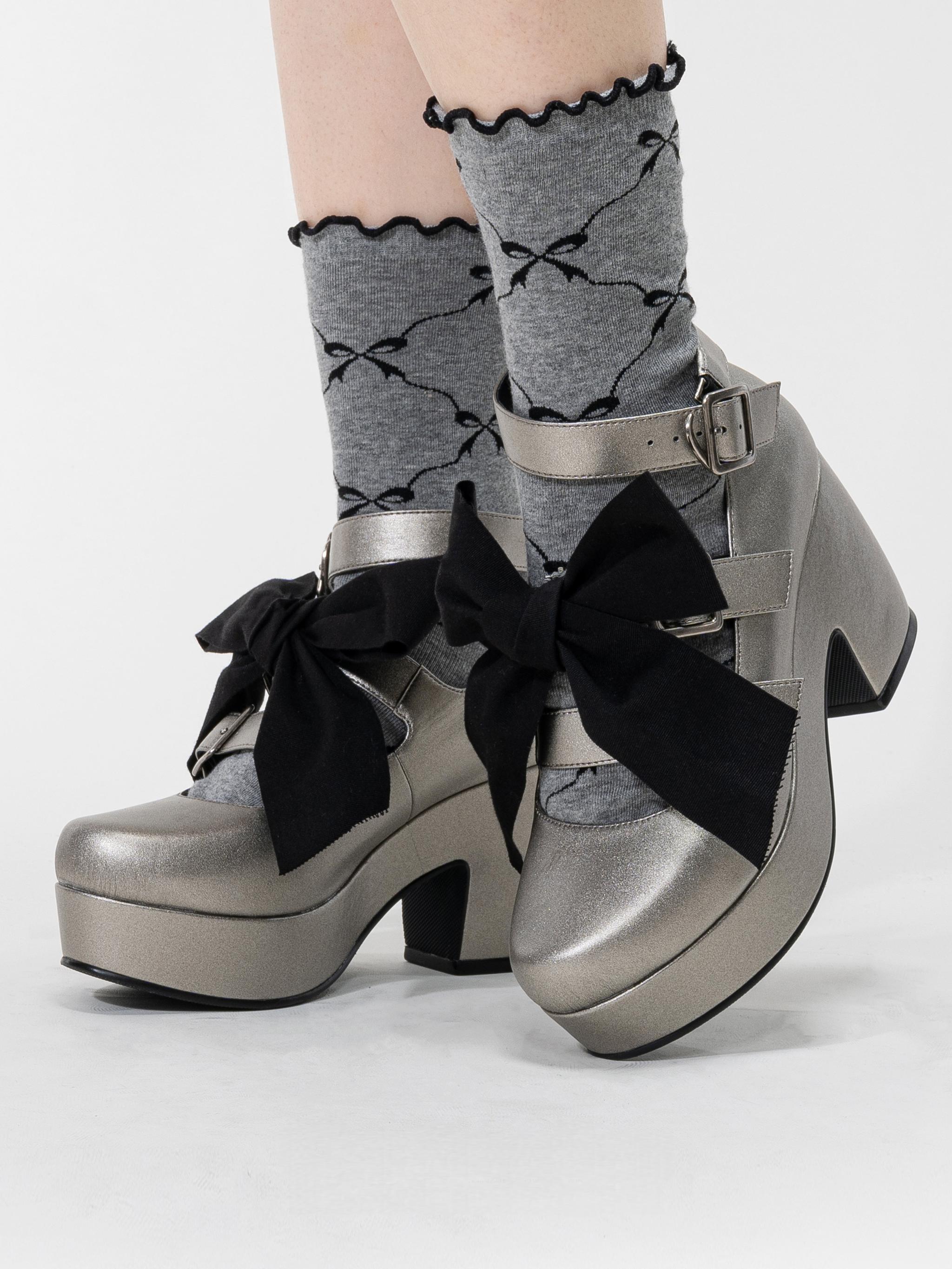 Custom-B - Gothic Lolita Heel Shoes, Triple Buckle Straps (35 36 37 38 39 40) 44691:818825