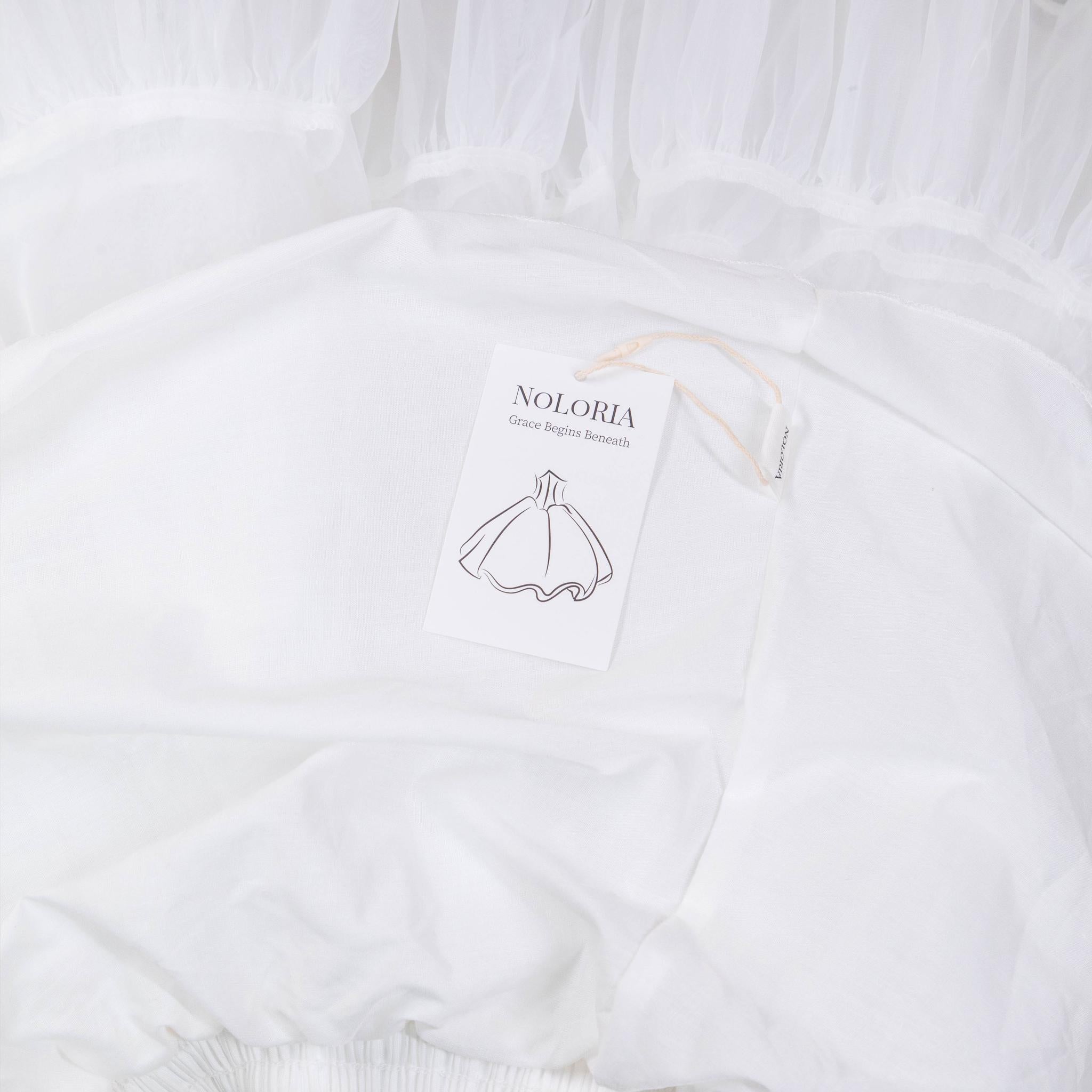 Noloria by 42Lolita - Medium-High Volume Lolita White Puffy Petticoat, 17.7" (45 CM) 43718:786595