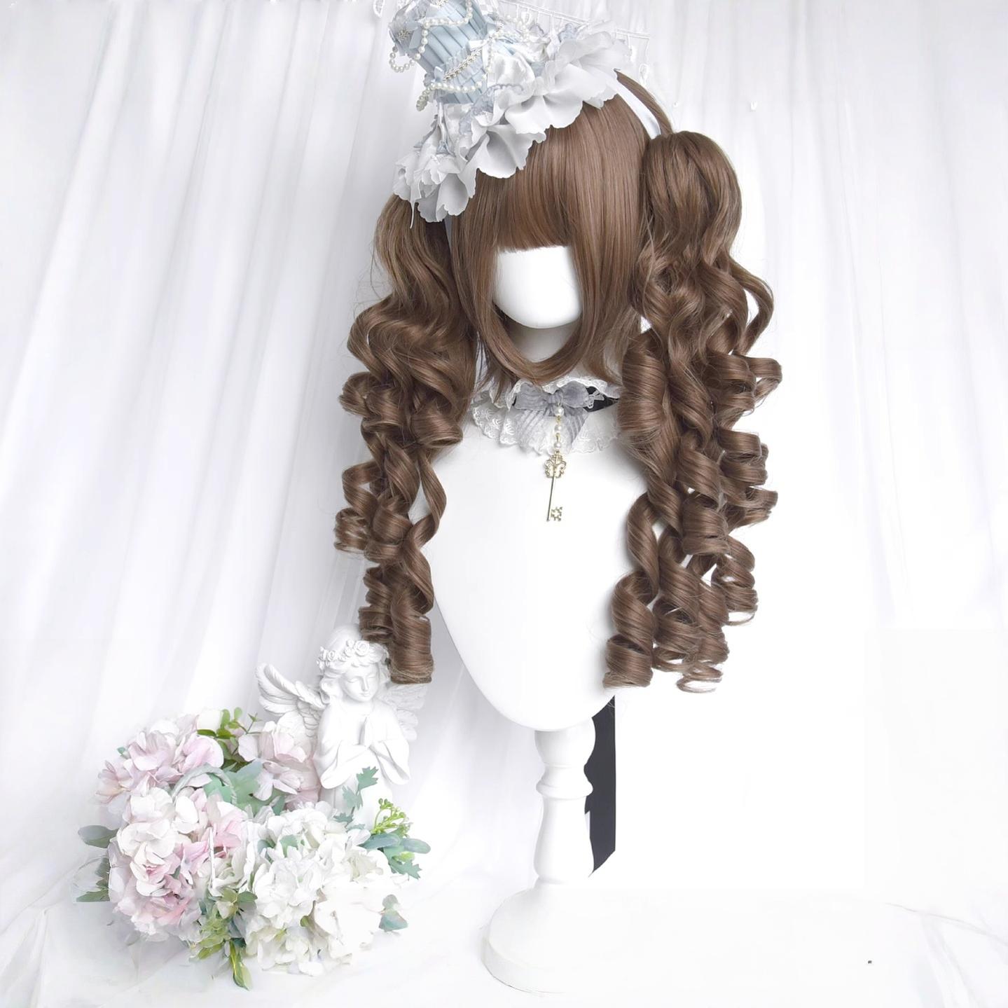 Sinwavy - Doll Like Lolita Wig, Detachable Curl Ponytails 44203:798615