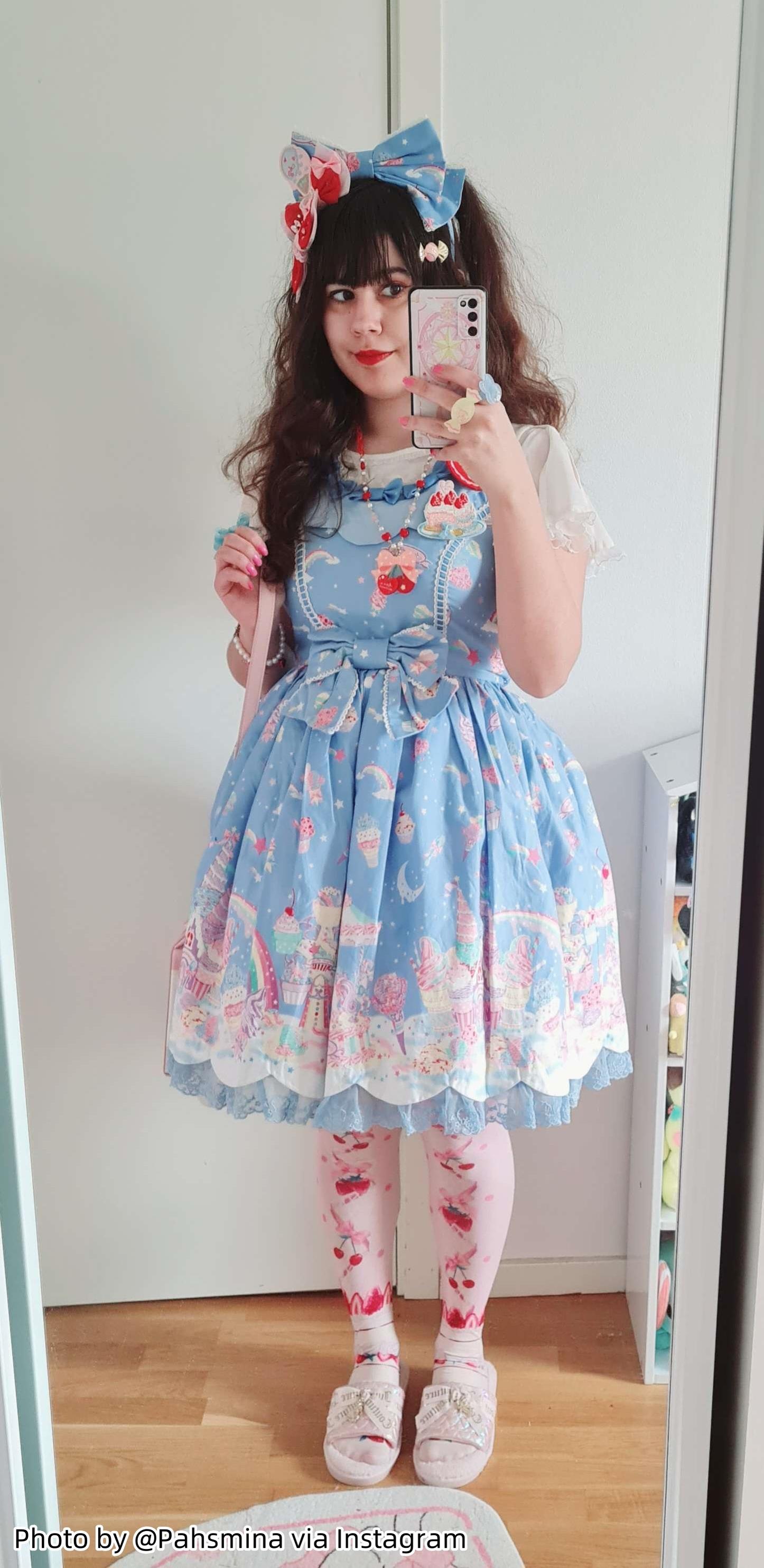 Aurora&Ariel - Rainbow Colorful Lolita Petticoat | 17" (43cm), Cotton Lining