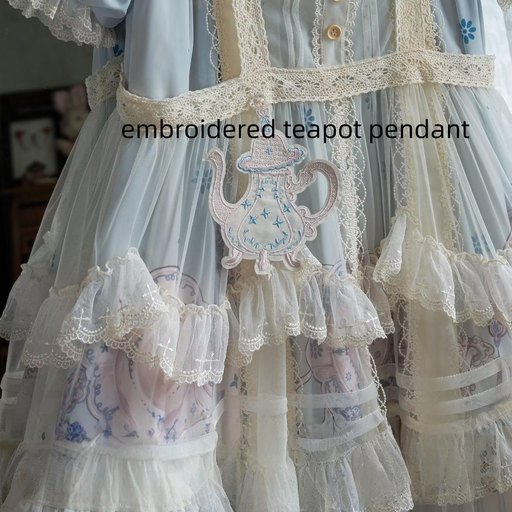 Uncle's Workshop - Veronica Spring Tea - Plate Printed Sweet Lolita Dress (L M S) 43485:778373