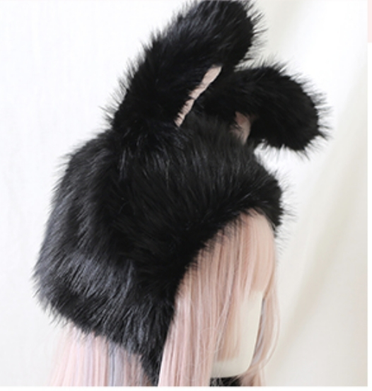 Xiaogui - Sweet Lolita Hat Bunny Ear Plush Warm Headwear