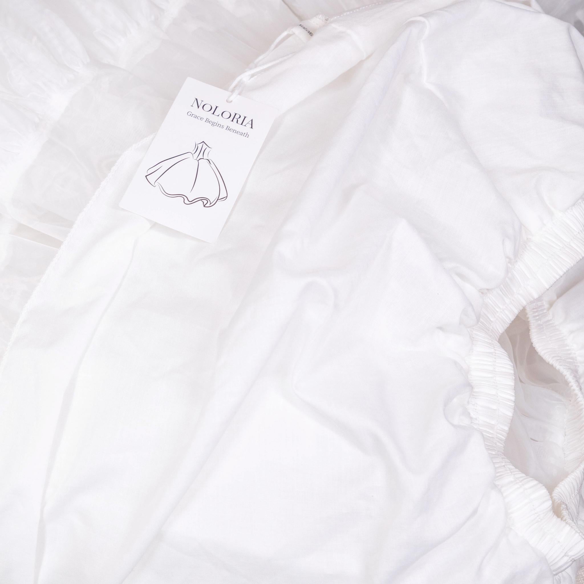 Noloria by 42Lolita - High-Volume White Puffy Lolita Petticoat, 17.7" (45 CM), Cotton Lining