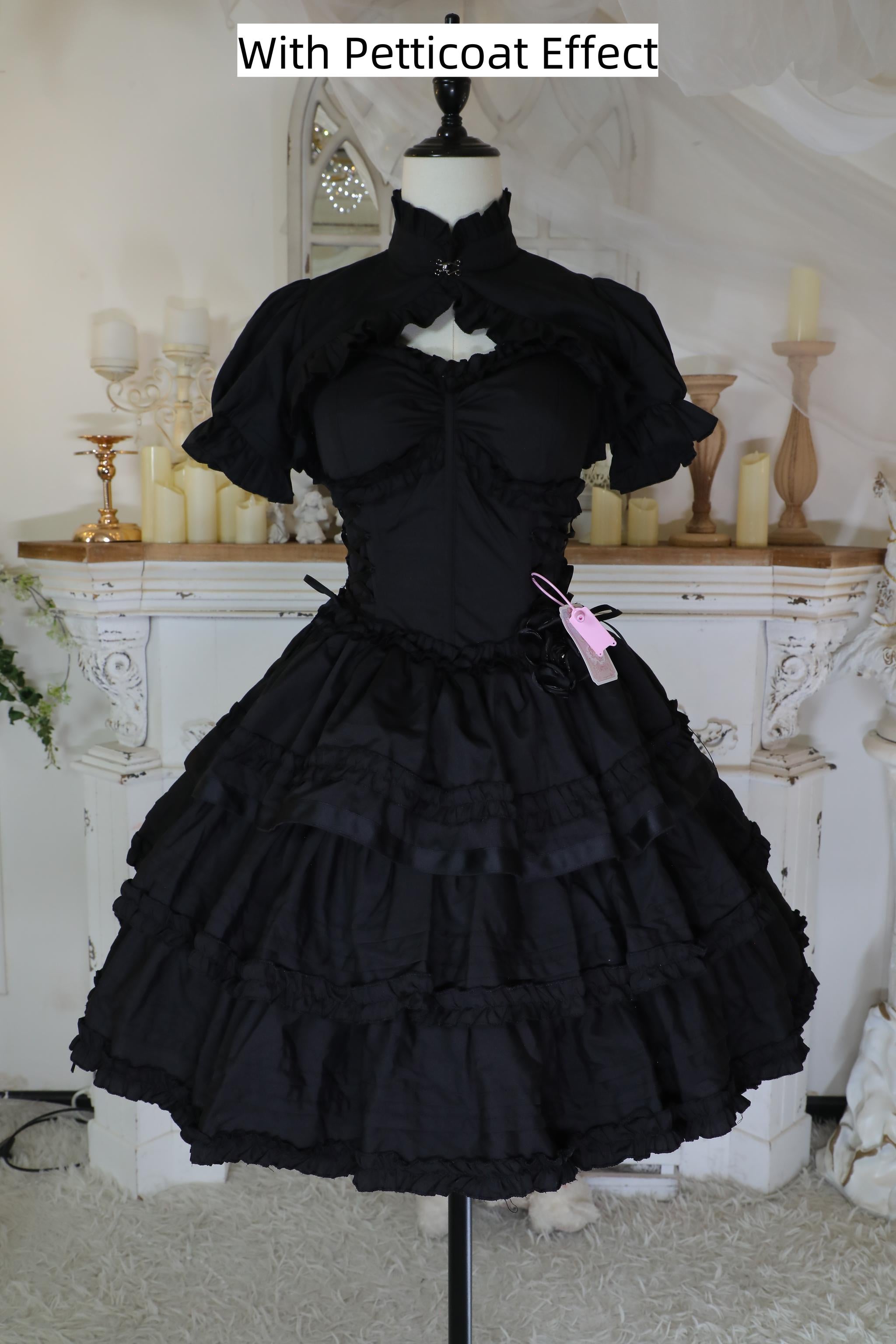 Noloria - White Puffy Lolita Petticoat, 17.7" (45 CM), Cotton Lining