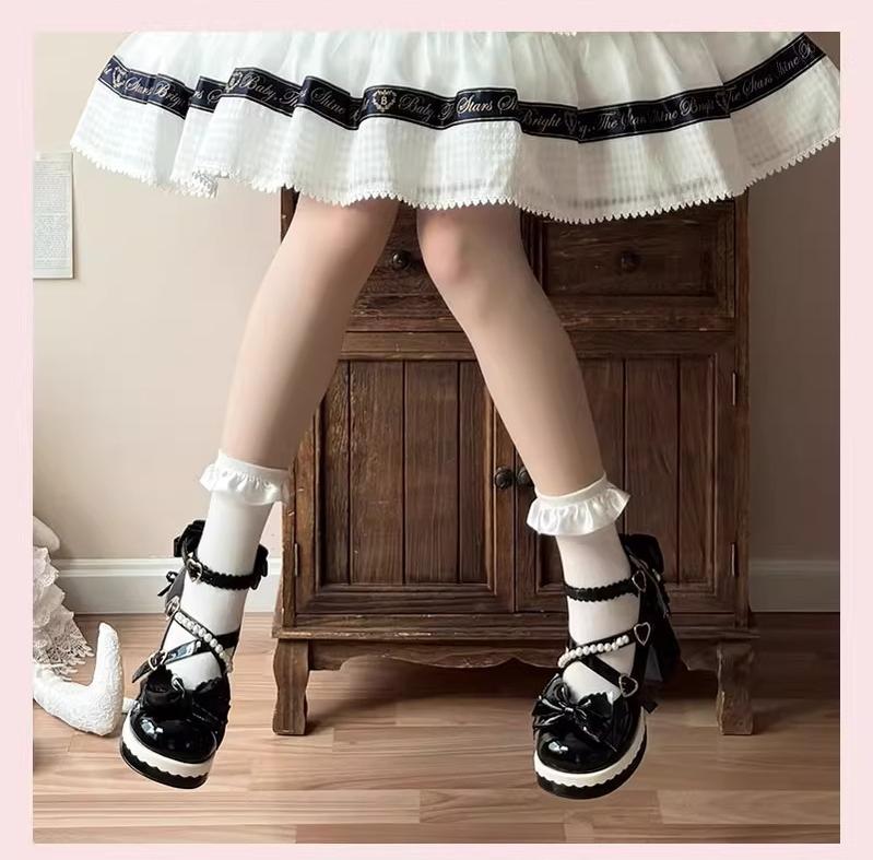 Witch's Night - Crush Complex - Sweet Lolita Heel Shoes, Pearls & Bows 43746:784537